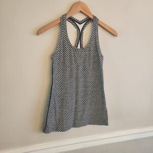 Lululemon Black and White Patterned Tank